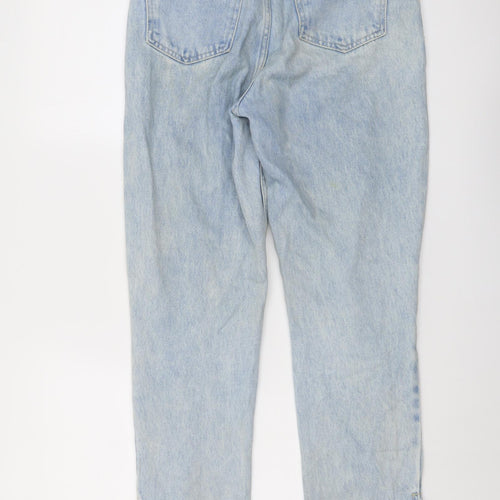 Nasty Gal Womens Blue Cotton Straight Jeans Size 6 L29 in Regular Button