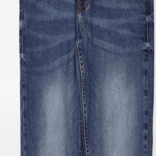 George Mens Blue Cotton Skinny Jeans Size 30 in L31 in Regular Button