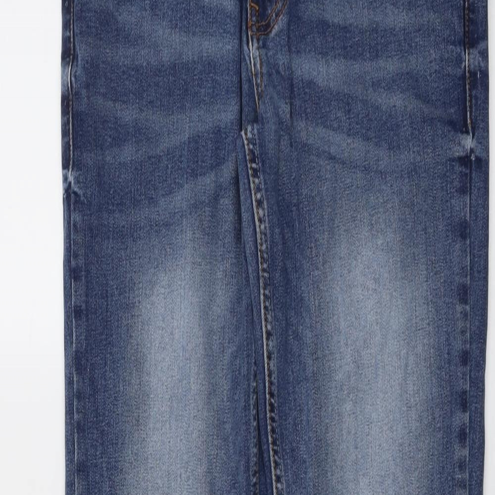 George Mens Blue Cotton Skinny Jeans Size 30 in L31 in Regular Button