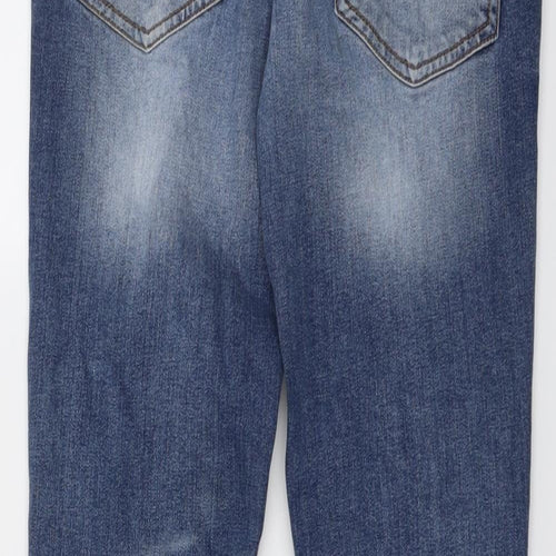 George Mens Blue Cotton Skinny Jeans Size 30 in L31 in Regular Button