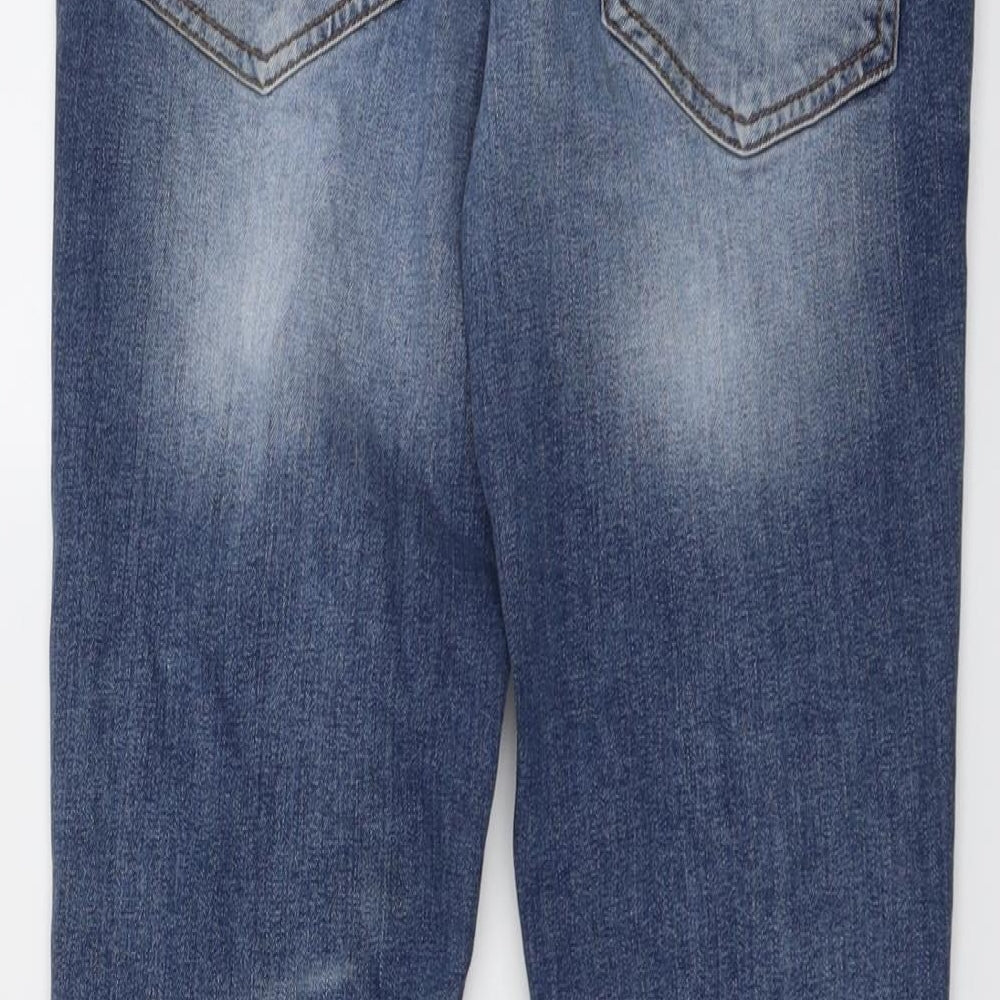 George Mens Blue Cotton Skinny Jeans Size 30 in L31 in Regular Button