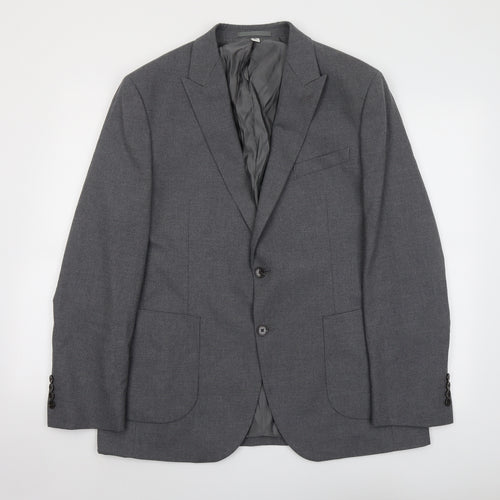Marks and Spencer Mens Grey Polyester Jacket Suit Jacket Size 42 Regular