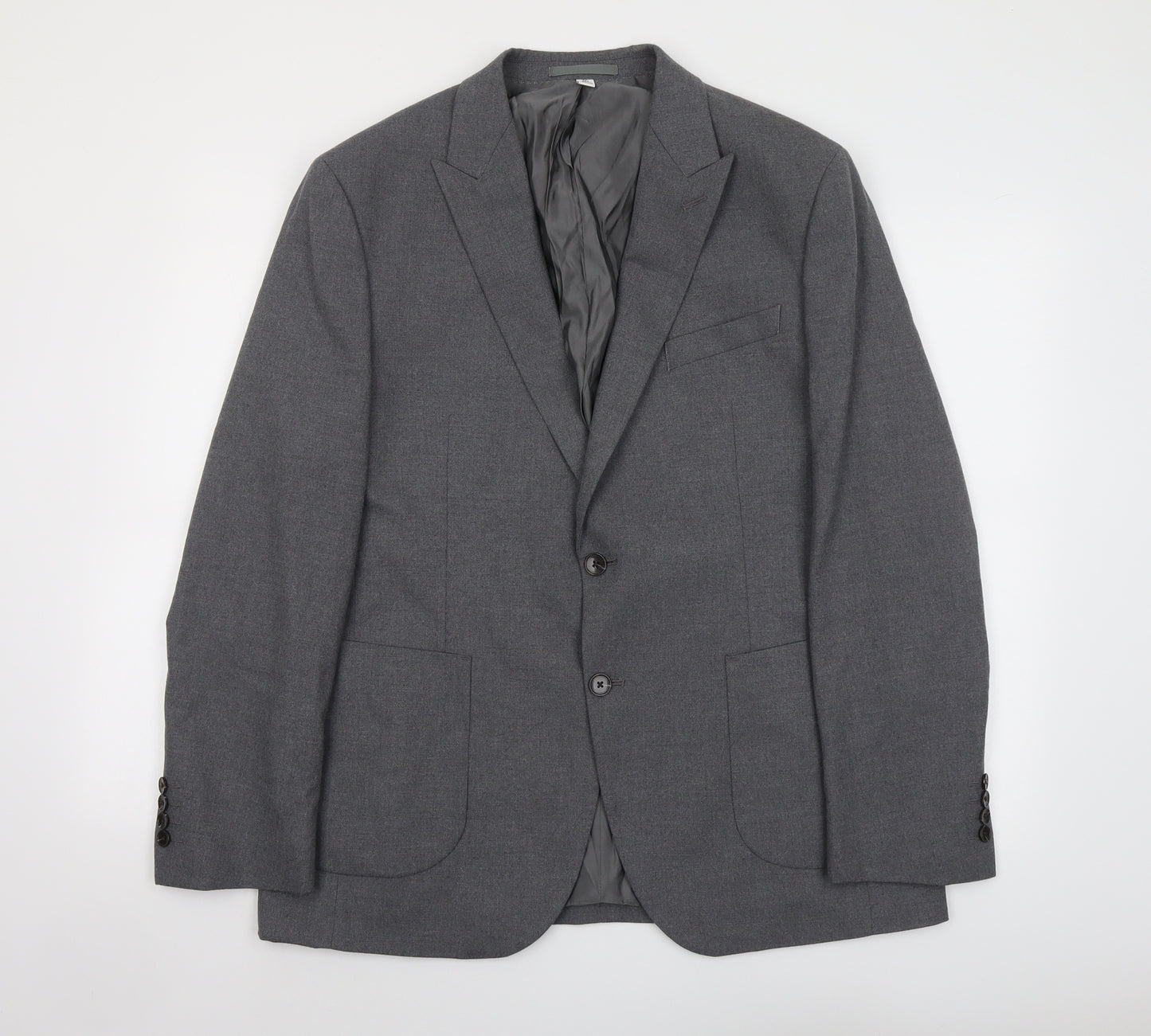 Marks and Spencer Mens Grey Polyester Jacket Suit Jacket Size 42 Regular