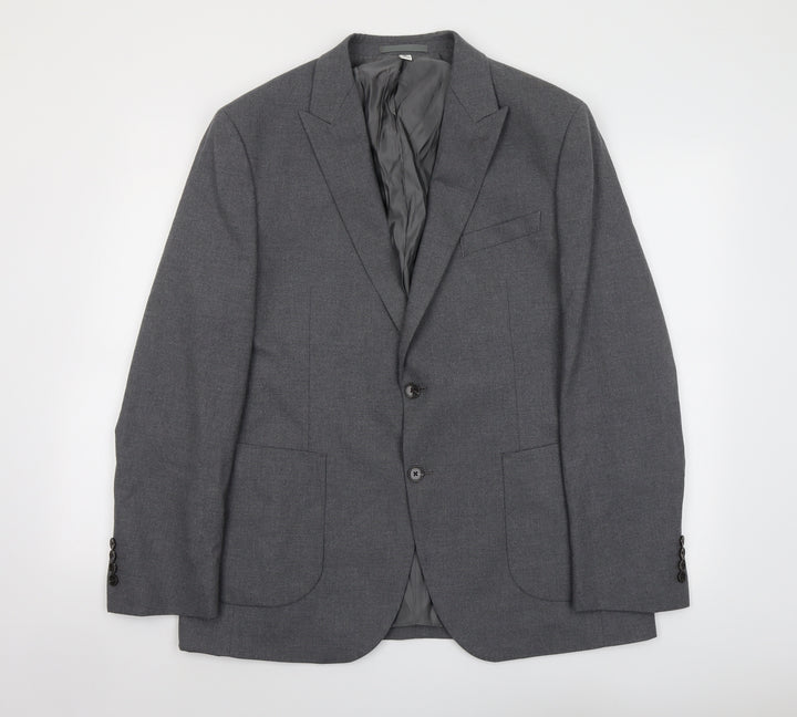 Marks and Spencer Mens Grey Polyester Jacket Suit Jacket Size 42 Regular