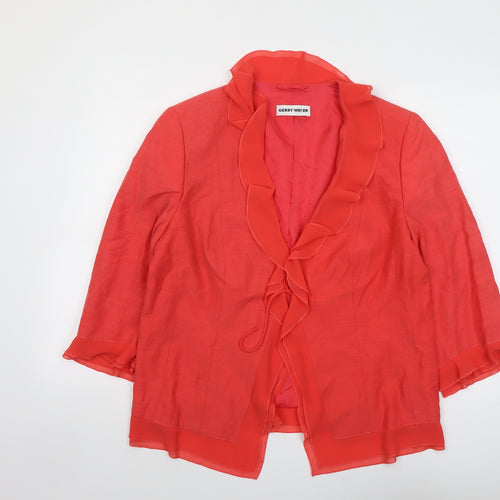 Gerry Weber Womens Red Jacket Size 18 Tie - Tie Front Detail