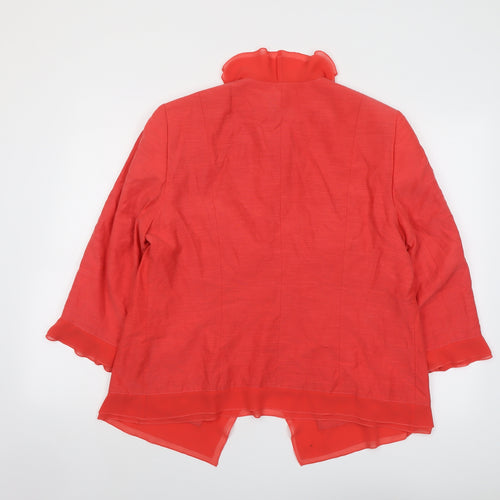 Gerry Weber Womens Red Jacket Size 18 Tie - Tie Front Detail