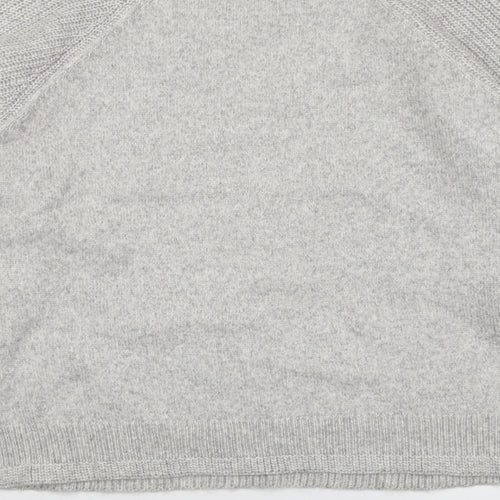 Marks and Spencer Womens Grey Round Neck Polyester Pullover Jumper Size M