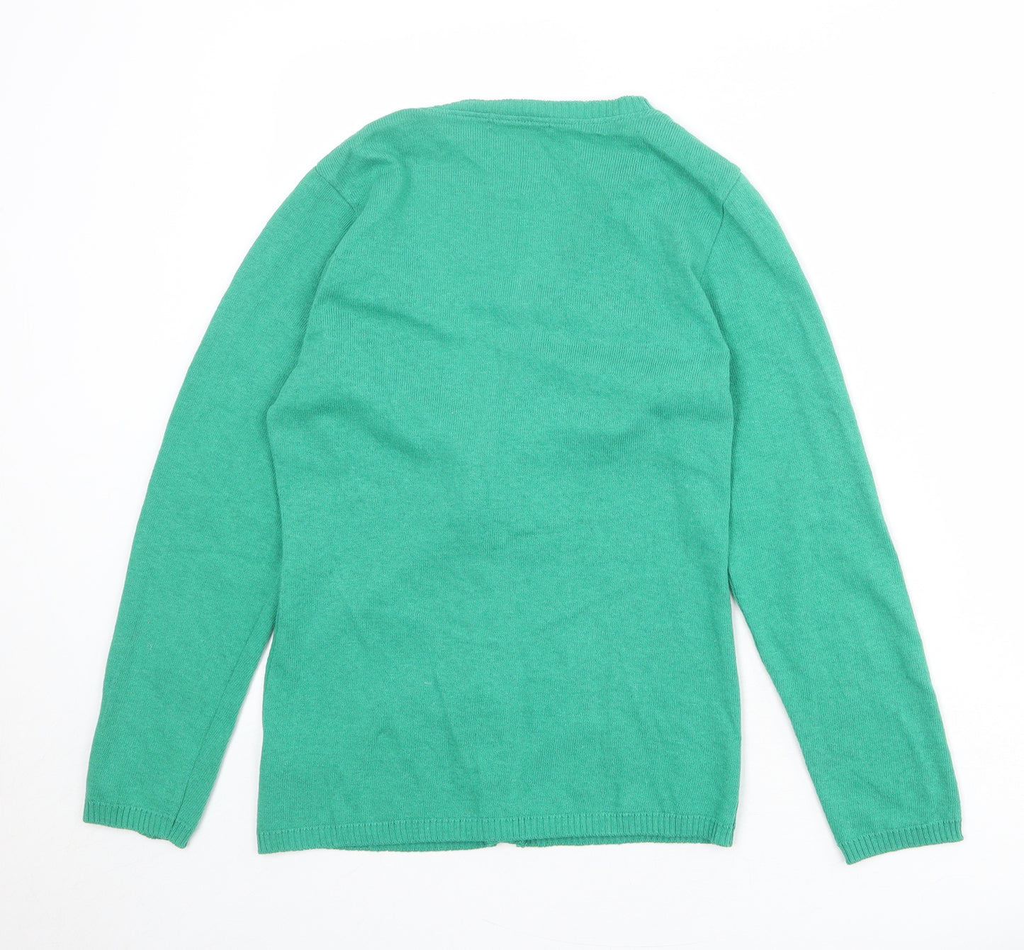 Oli Womens Green V-Neck Acrylic Cardigan Jumper Size 14