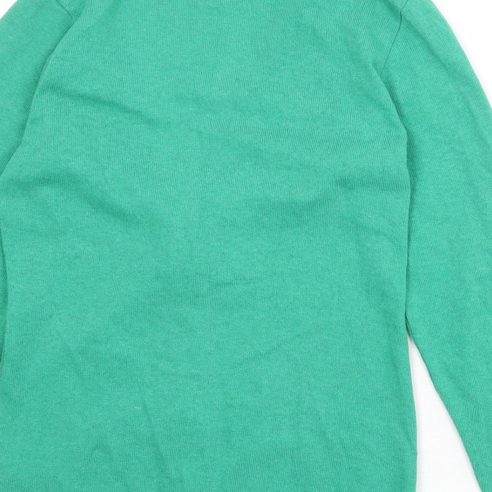 Oli Womens Green V-Neck Acrylic Cardigan Jumper Size 14