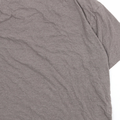 Marks and Spencer Mens Brown Cotton T-Shirt Size M Round Neck