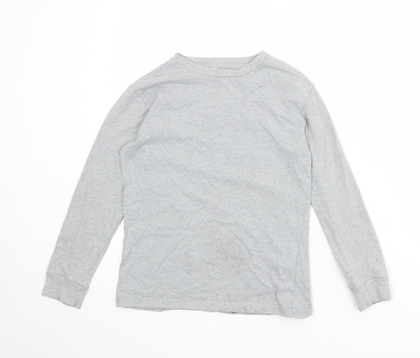 Gap Boys Grey 100% Cotton Basic T-Shirt Size 8-9 Years Round Neck Pullover