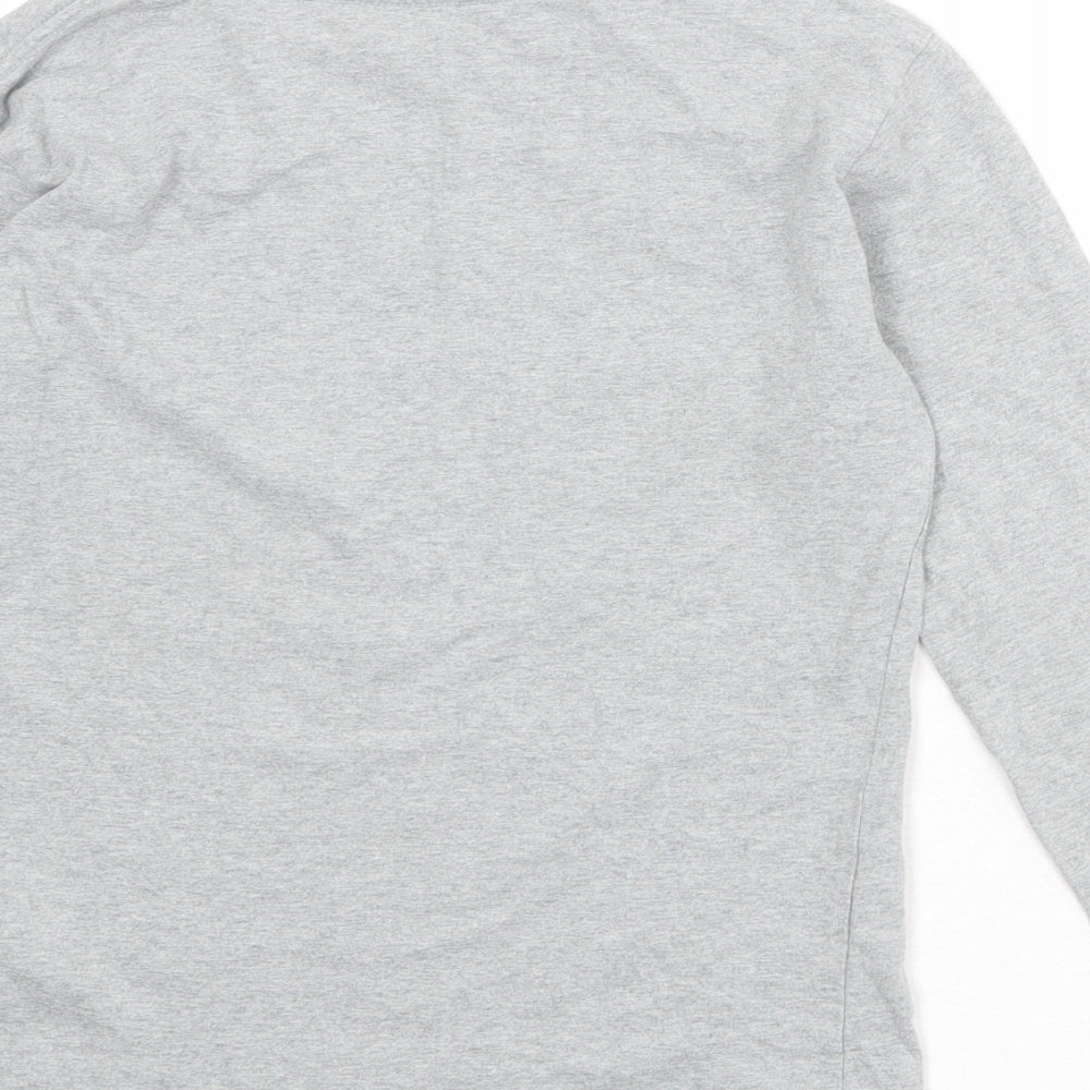 Gap Boys Grey 100% Cotton Basic T-Shirt Size 8-9 Years Round Neck Pullover