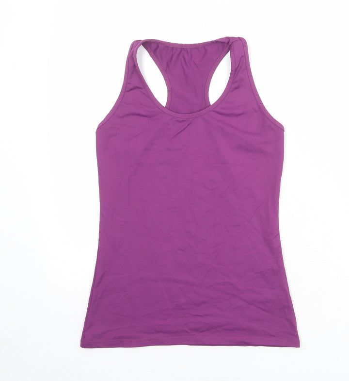 Denchi Womens Purple Polyester Pullover Tank Size S Scoop Neck Pullover