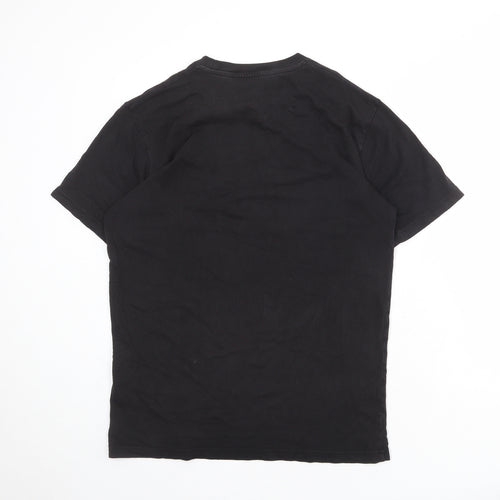 Jameson Carter Mens Black Cotton T-Shirt Size S Round Neck