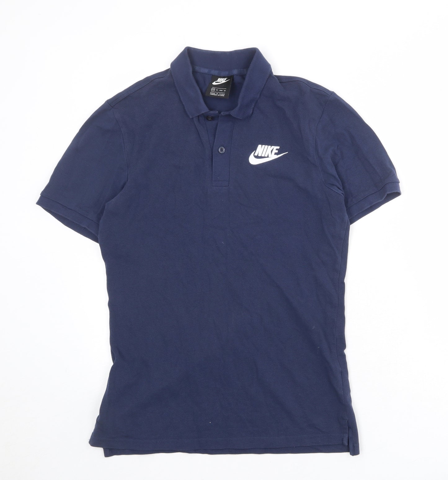 Nike Mens Blue 100% Cotton Polo Size XS Collared Button