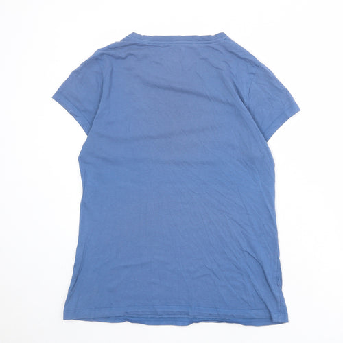 Howies Womens Blue Polyester Basic T-Shirt Size XL Round Neck