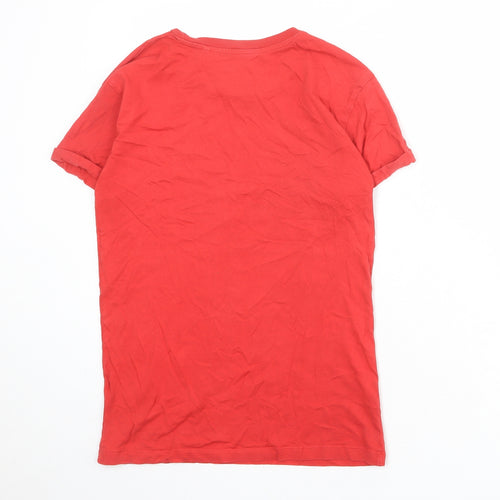 NEXT Mens Red Cotton T-Shirt Size XS Round Neck