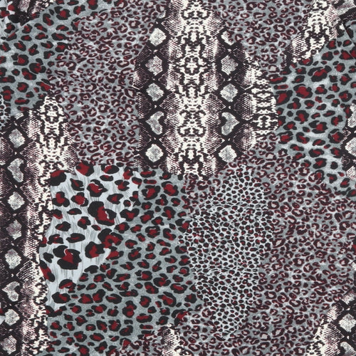 Studio Womens Multicoloured Animal Print Polyester Basic T-Shirt Size 12 Round Neck - Size 12-14