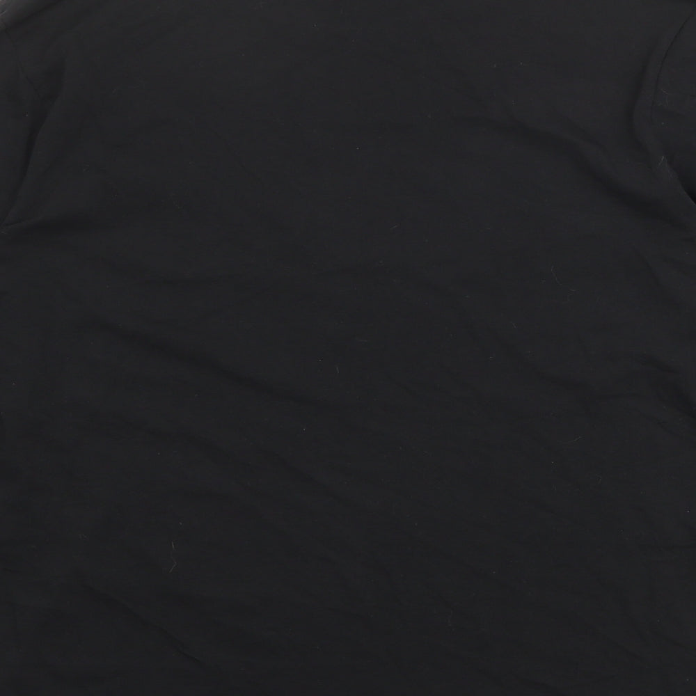 Calvin Klein Mens Black Polyester T-Shirt Size L Round Neck