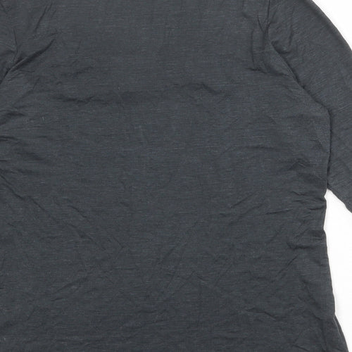 Just Elegance Womens Grey Viscose Basic T-Shirt Size 14 Scoop Neck