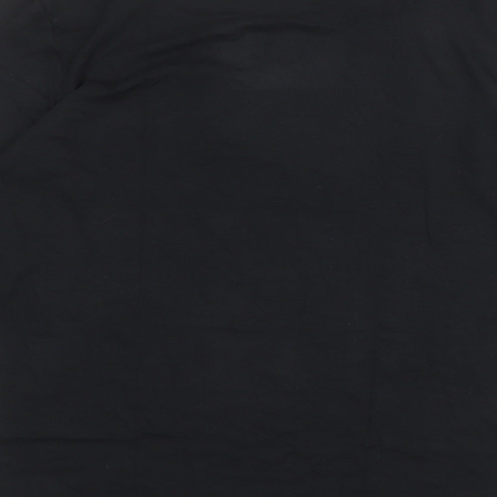Marks and Spencer Mens Black Acrylic T-Shirt Size M Round Neck