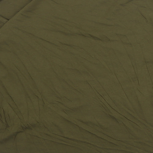 Marks and Spencer Womens Green 100% Cotton Basic T-Shirt Size 8 Round Neck