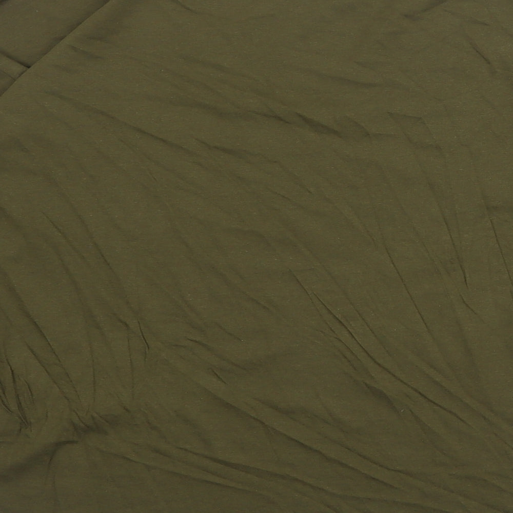 Marks and Spencer Womens Green 100% Cotton Basic T-Shirt Size 8 Round Neck