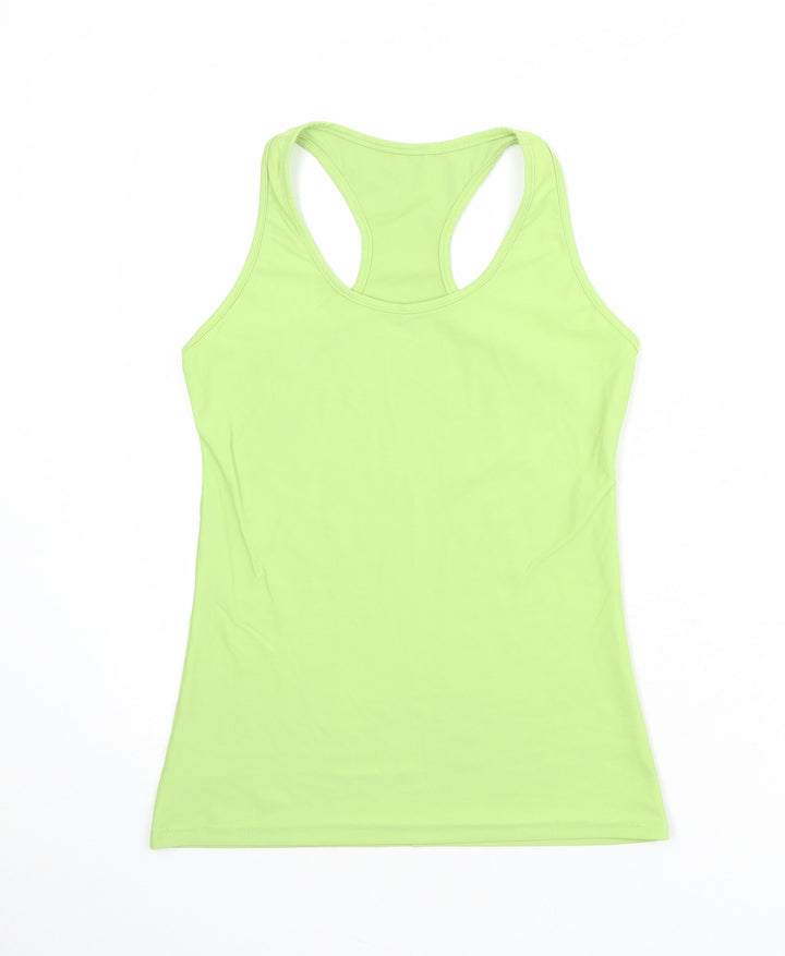 Denchi Womens Green Polyester Pullover Tank Size S Scoop Neck Pullover