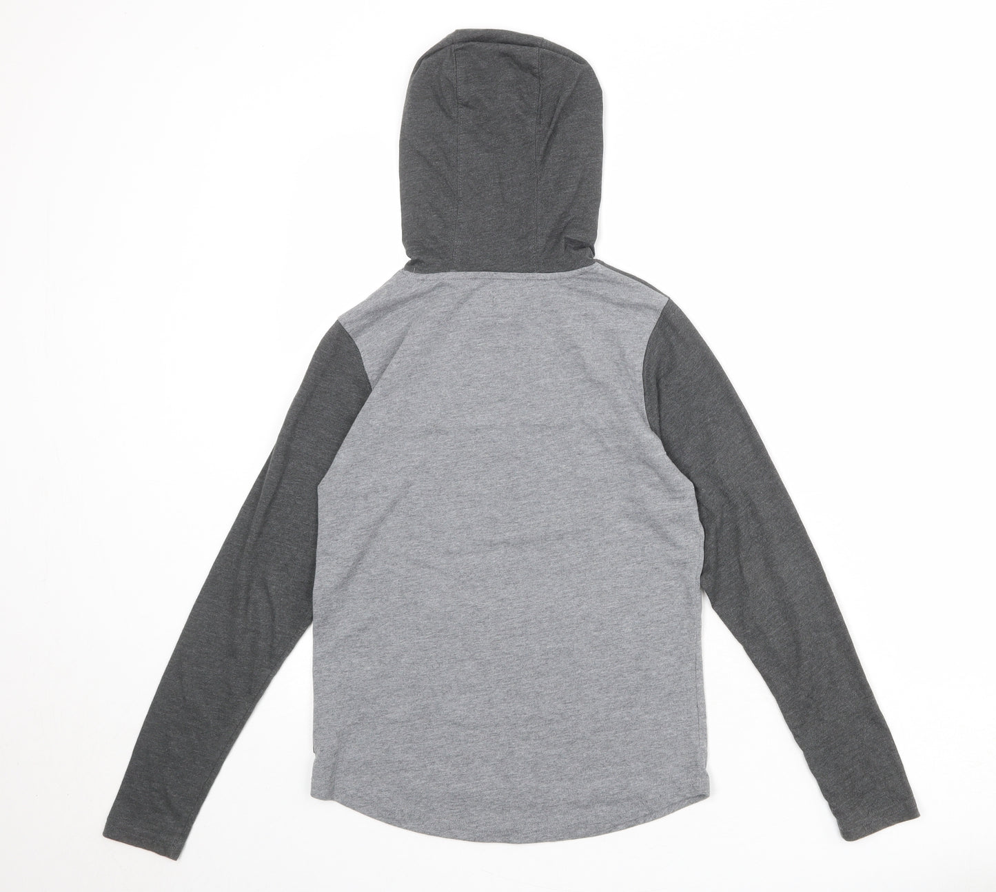 VANS Womens Grey Colourblock Cotton Pullover Hoodie Size S Pullover
