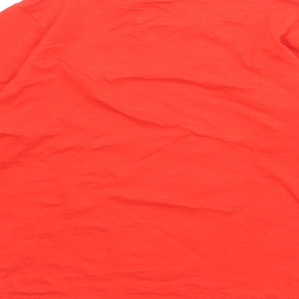 Grisino Boys Red 100% Cotton Basic T-Shirt Size 5-6 Years Round Neck Pullover - It's Fun Time