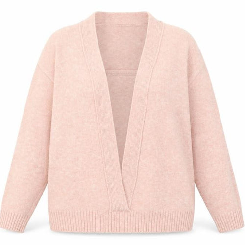 JustFashionNow Womens Pink Scoop Neck Wool Pullover Jumper Size 2XL