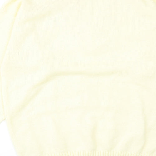 Richards Womens Yellow V-Neck Acrylic Pullover Jumper Size S