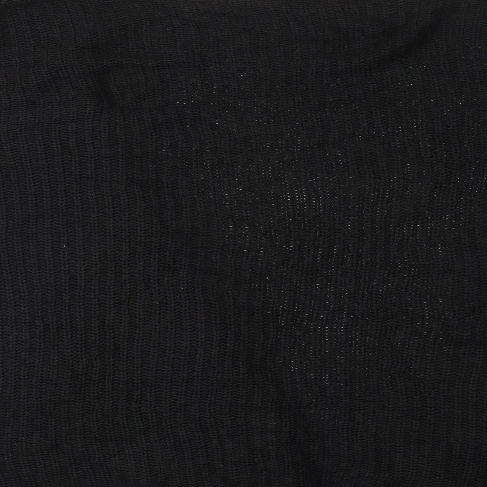Yours Womens Black V-Neck Acrylic Cardigan Jumper Size 22