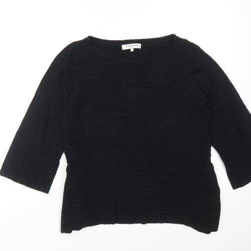 Great Plains Womens Black Round Neck Viscose Pullover Jumper Size S