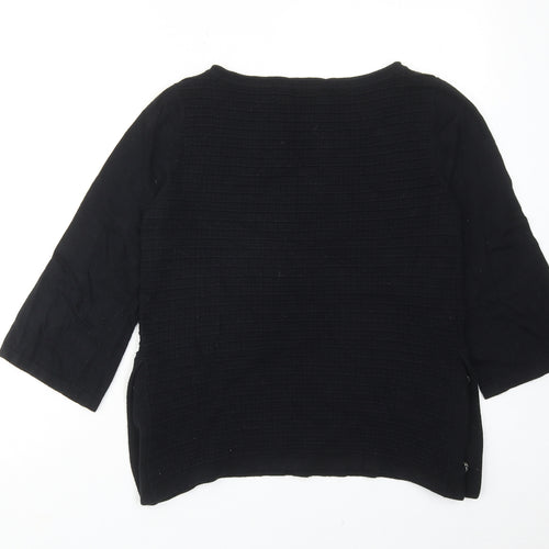 Great Plains Womens Black Round Neck Viscose Pullover Jumper Size S