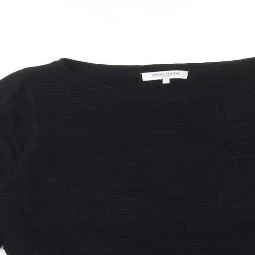 Great Plains Womens Black Round Neck Viscose Pullover Jumper Size S