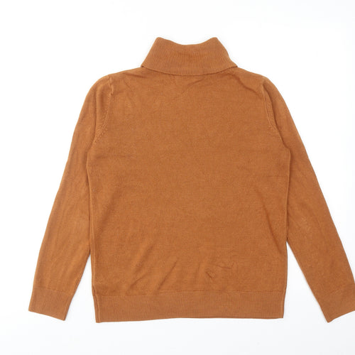 Marks and Spencer Womens Brown Roll Neck Acrylic Pullover Jumper Size 10