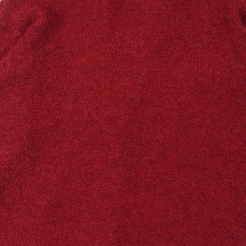 Late Edition Womens Red V-Neck Acrylic Cardigan Jumper Size S