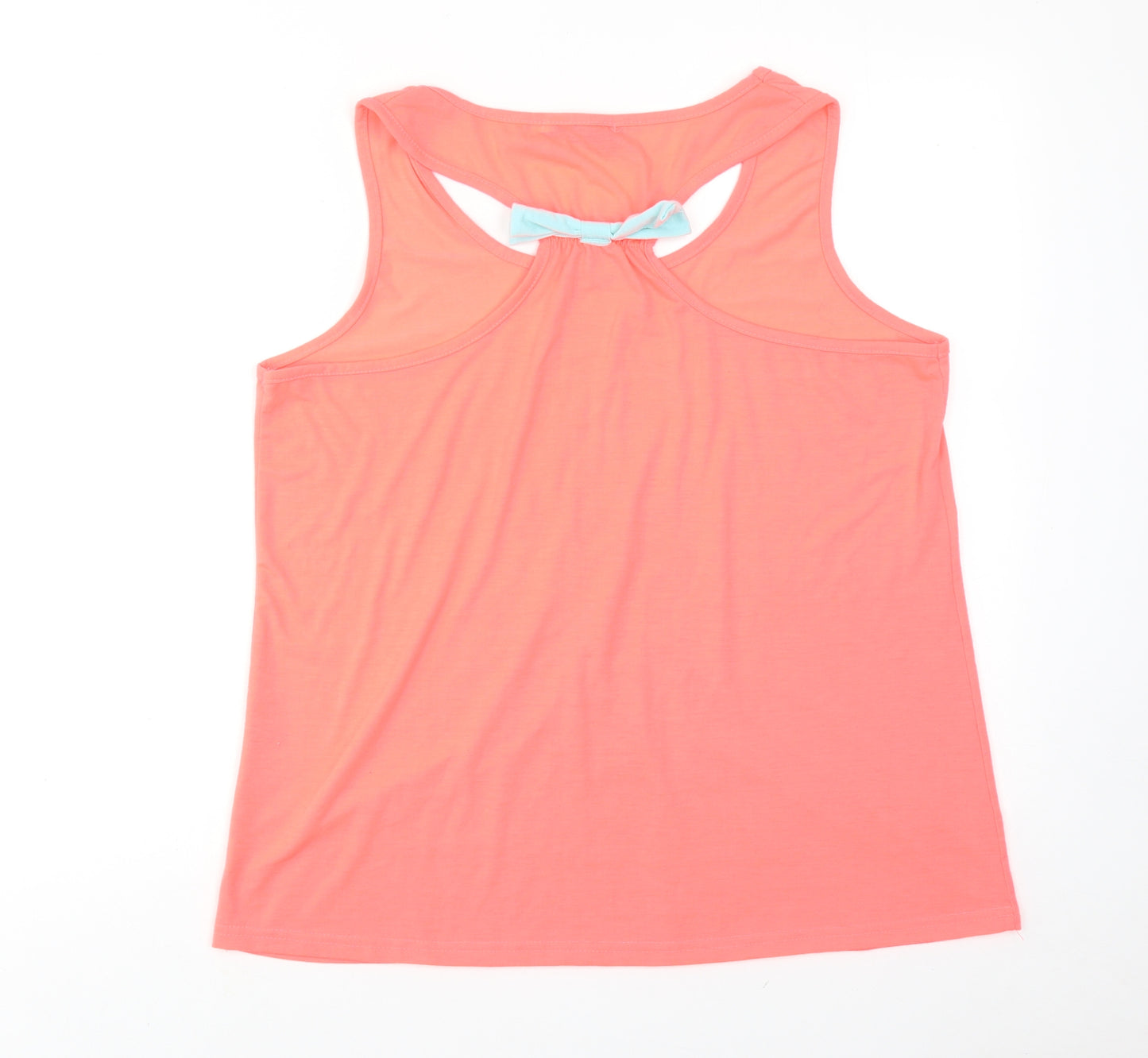 Isassy Womens Pink Polyester Basic Tank Size XL Boat Neck - Anchor