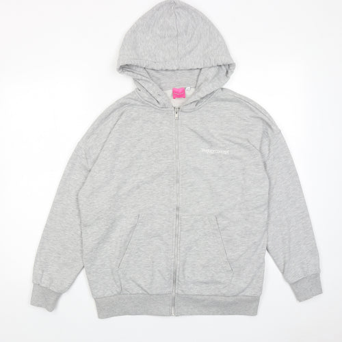 The Jogg Concept Womens Grey Cotton Full Zip Hoodie Size S Zip