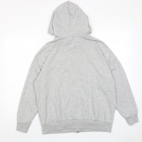 The Jogg Concept Womens Grey Cotton Full Zip Hoodie Size S Zip