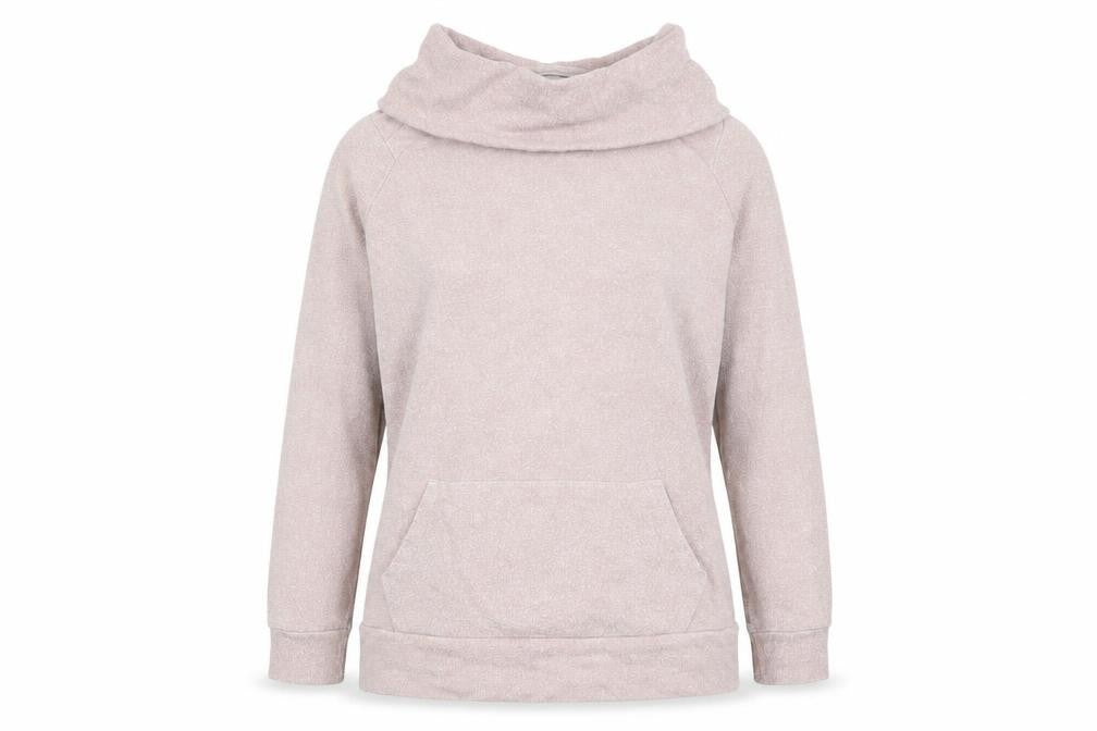 Front view of Next women’s pink cotton pullover sweatshirt, size UK 12, pullover