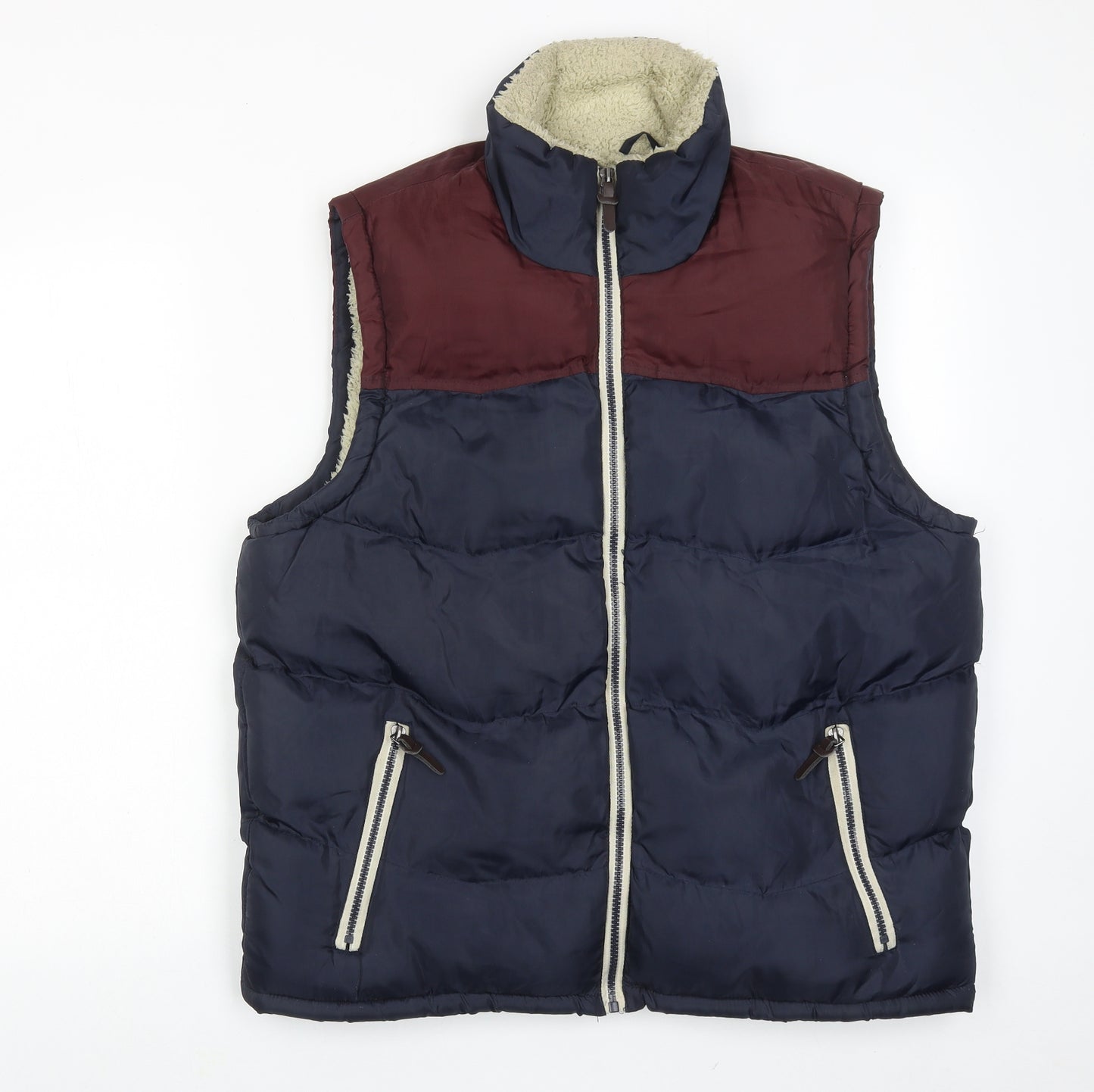 55Soul Mens Blue Gilet Jacket Size M Zip