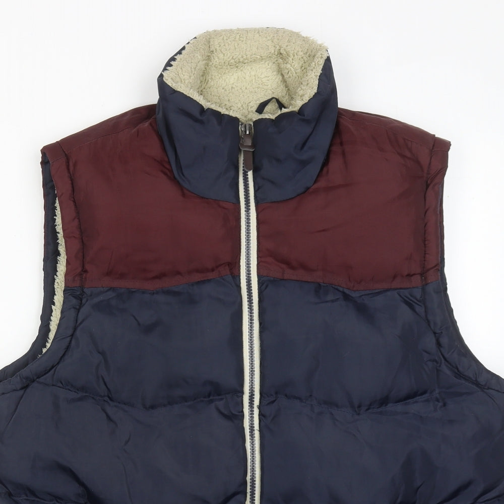 55Soul Mens Blue Gilet Jacket Size M Zip