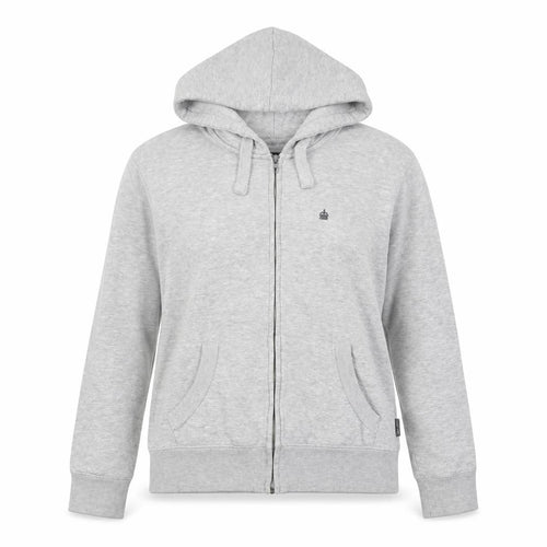 French Connection Womens Grey Cotton Full Zip Hoodie Size S Zip