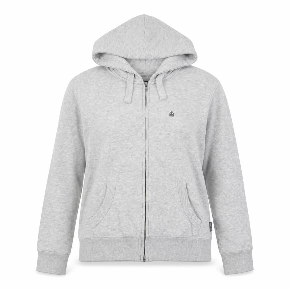 French Connection Womens Grey Cotton Full Zip Hoodie Size S Zip