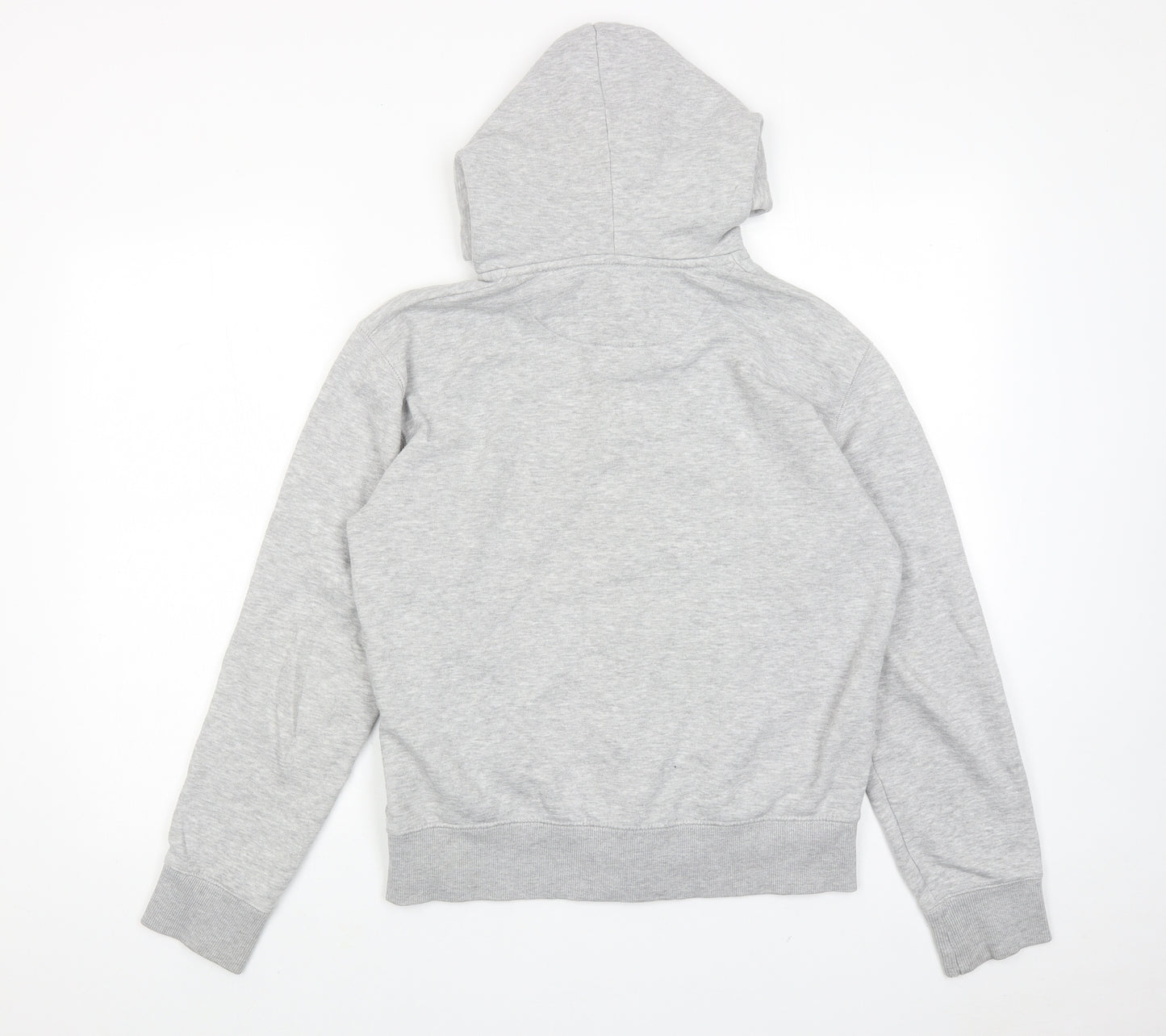 French Connection Womens Grey Cotton Full Zip Hoodie Size S Zip