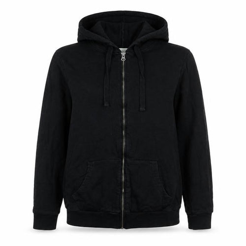 ASOS Womens Black Cotton Full Zip Hoodie Size 4 Zip