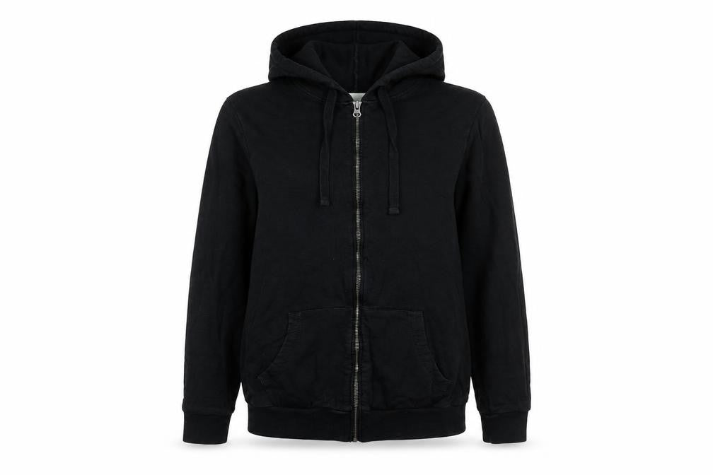 ASOS Womens Black Cotton Full Zip Hoodie Size 4 Zip