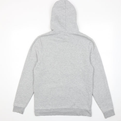 River Island Mens Grey Cotton Pullover Hoodie Size M